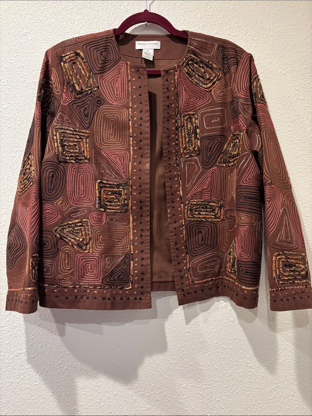 embroidered wearable art jacket